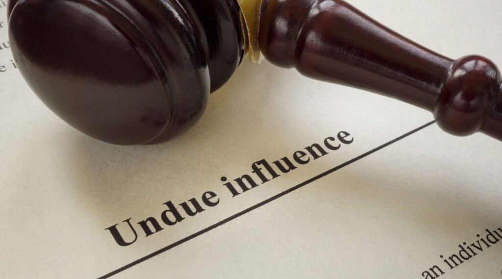 undue influence in family trust california